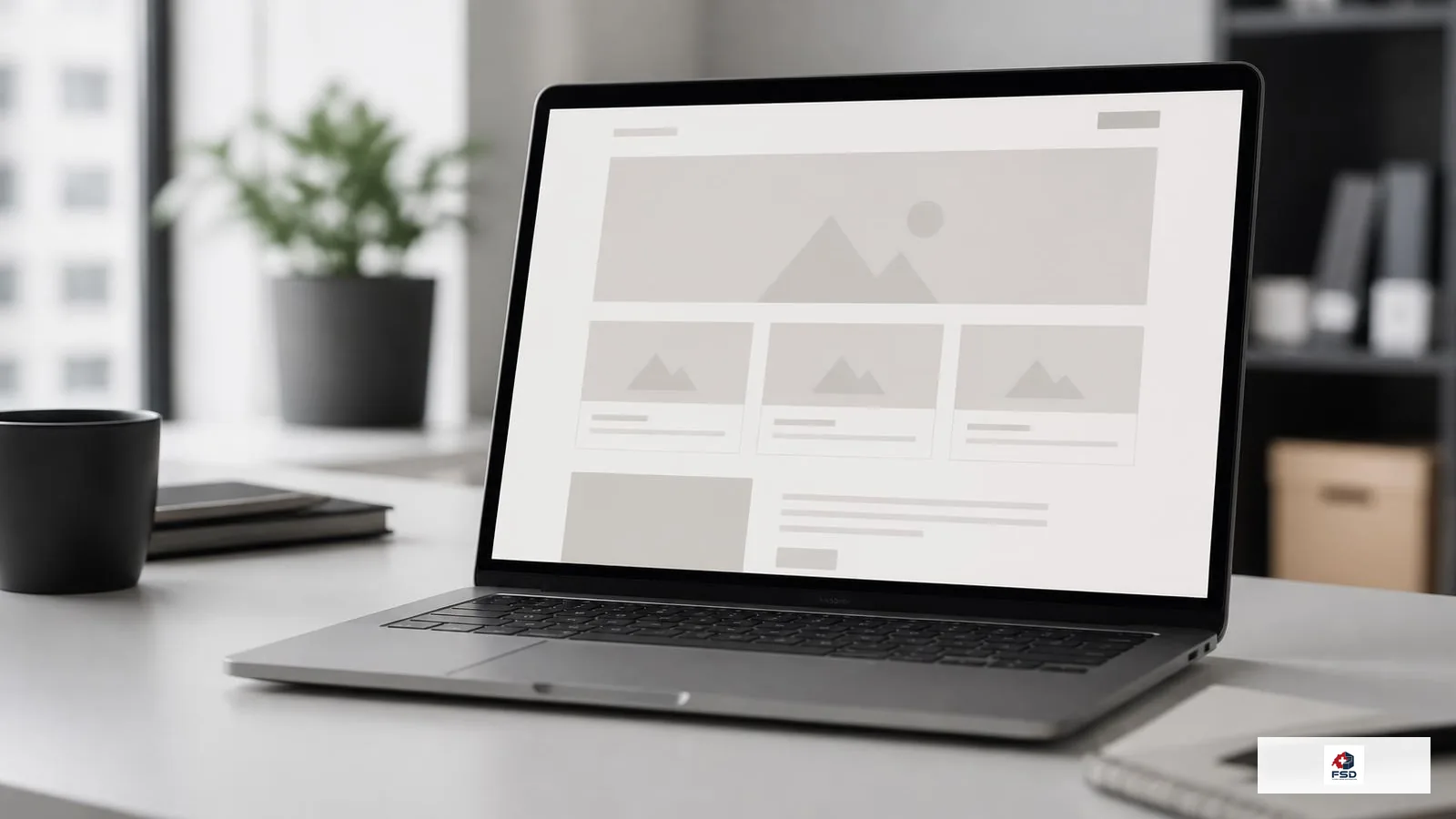 Photographie professionnelle d'un site web d'entreprise avec pages de services et carte de localisation.